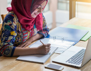 Muslim girl writes email